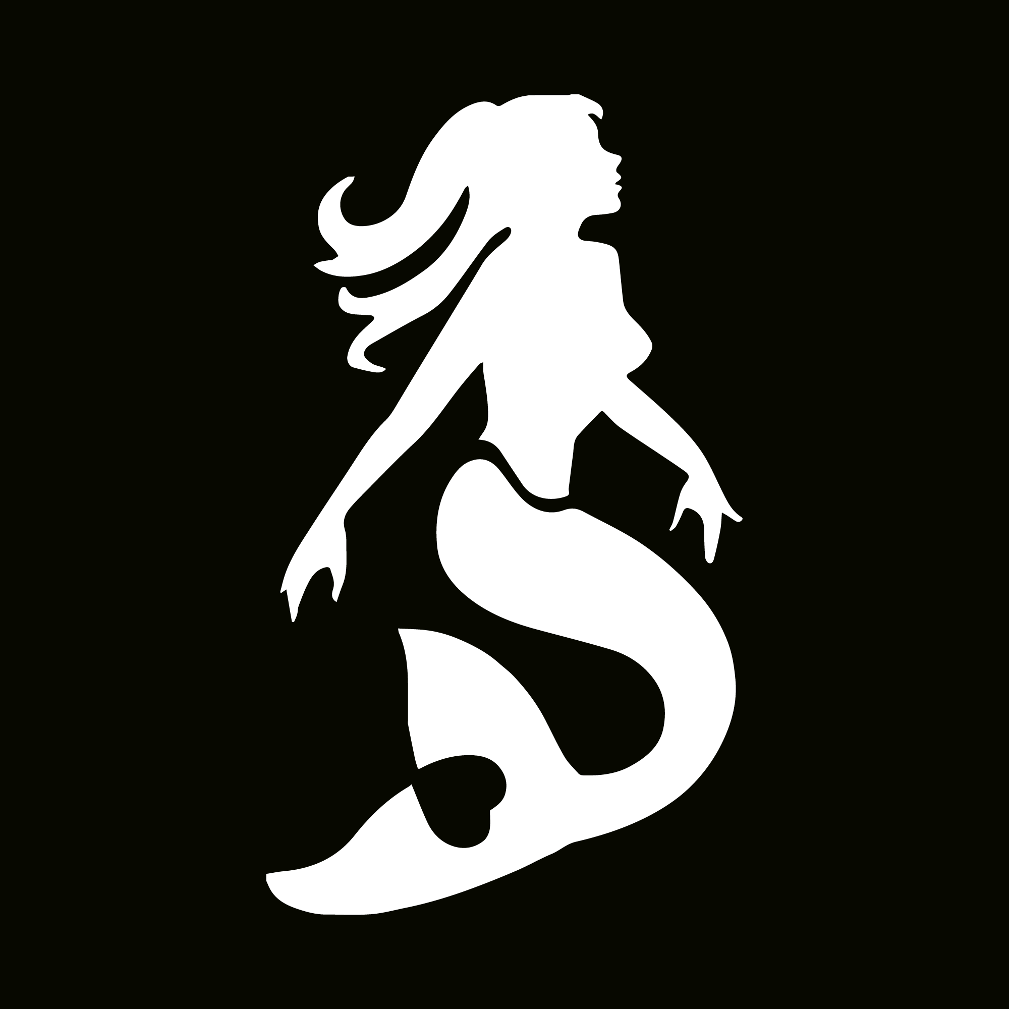 Glitter Tattoo Stencil - Mermaid
