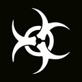 Glitter Tattoo Stencil - Bio Hazard