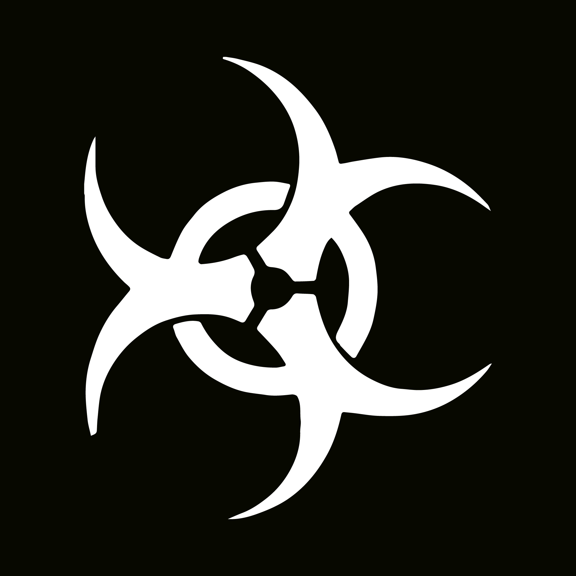 Glitter Tattoo Stencil - Bio Hazard