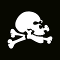 Glitter Tattoo Stencil - Jolly Roger