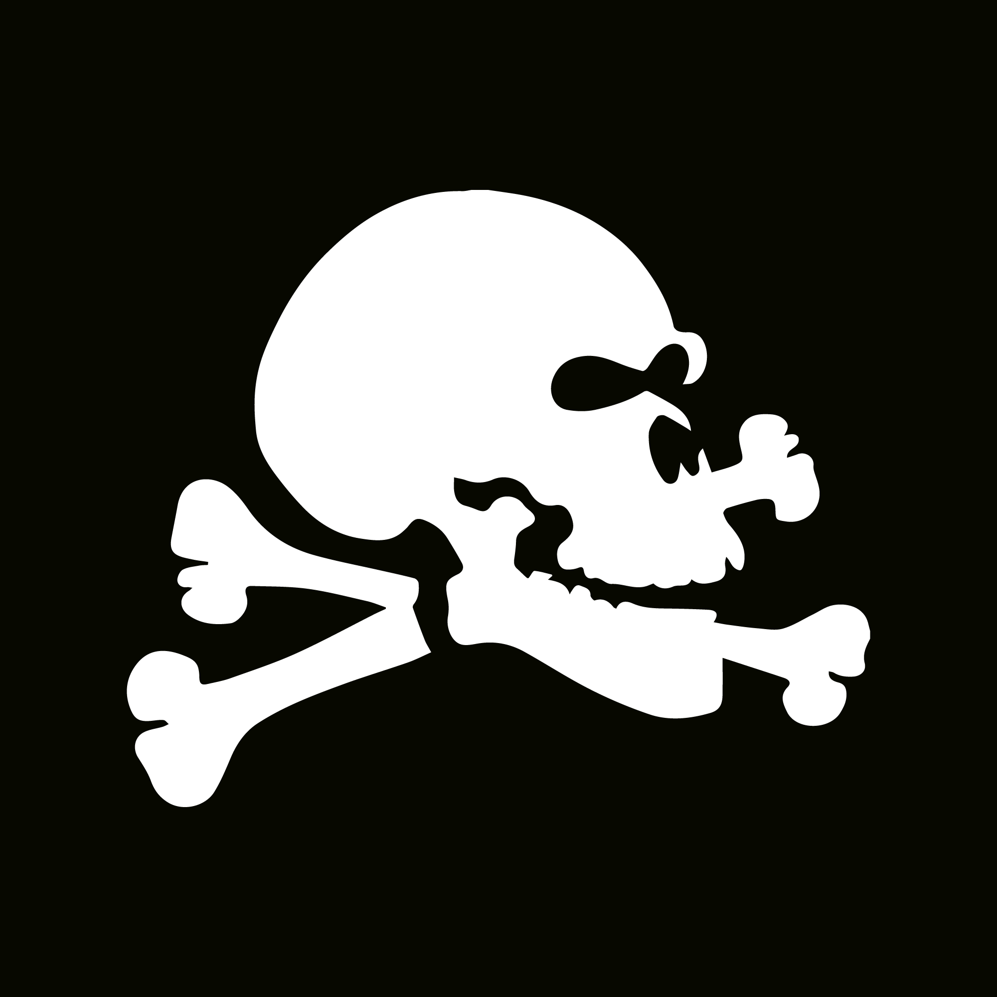 Glitter Tattoo Stencil - Jolly Roger