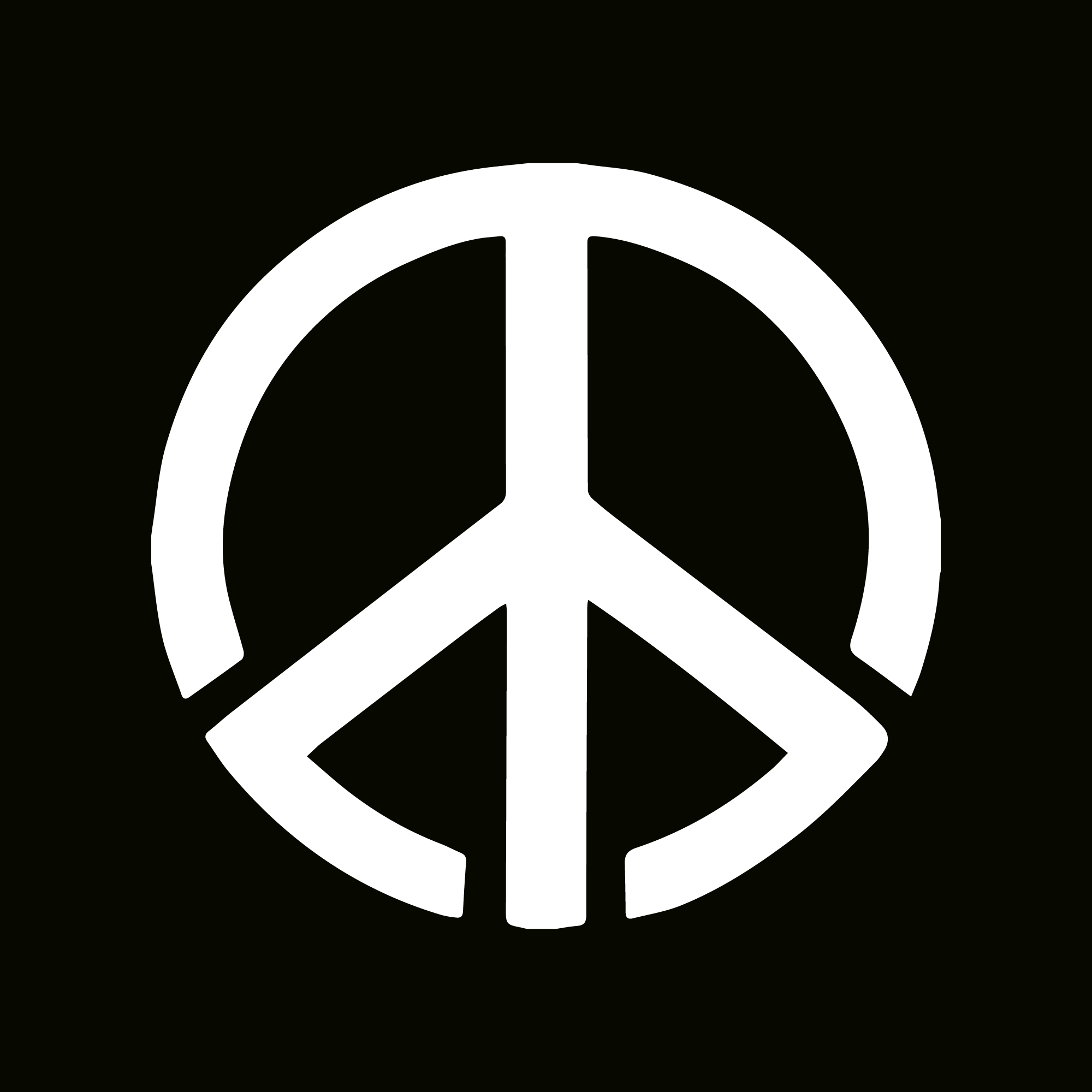 Glitter Tattoo Stencil - Peace