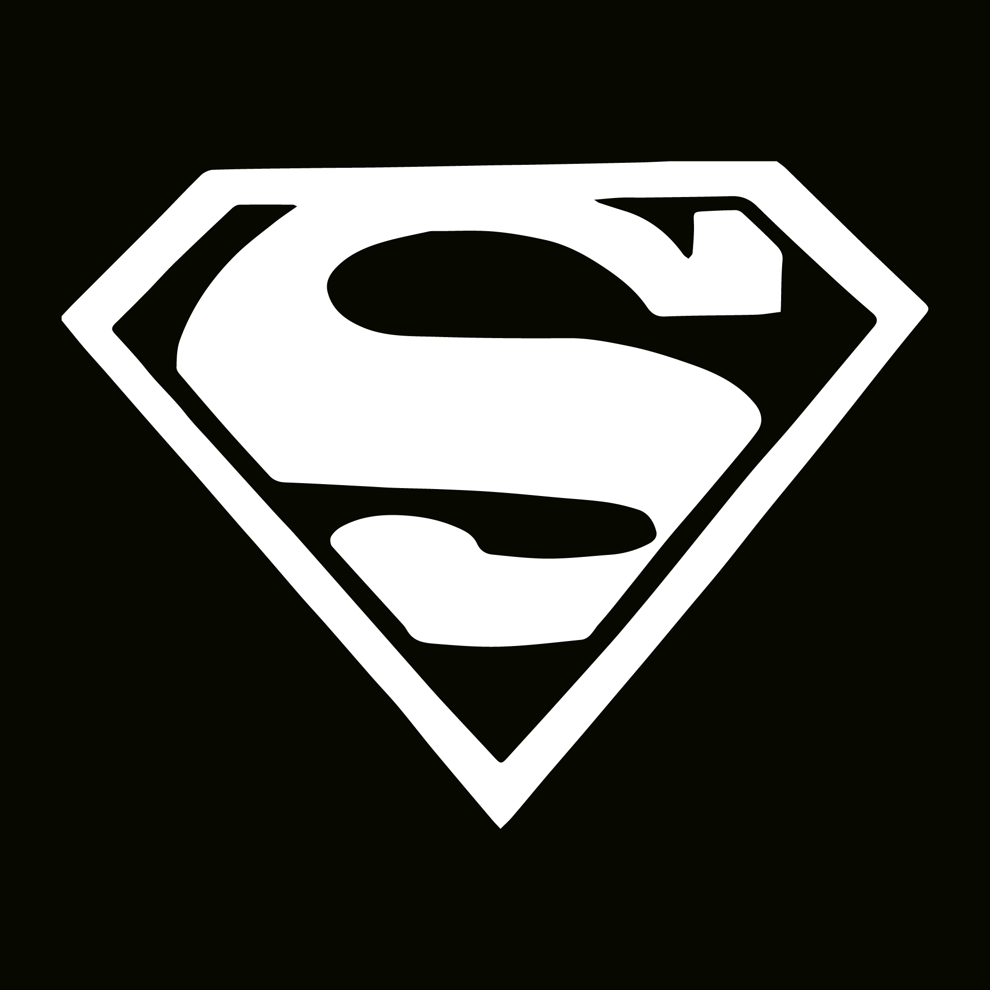 Glitter Tattoo Stencil - Superman