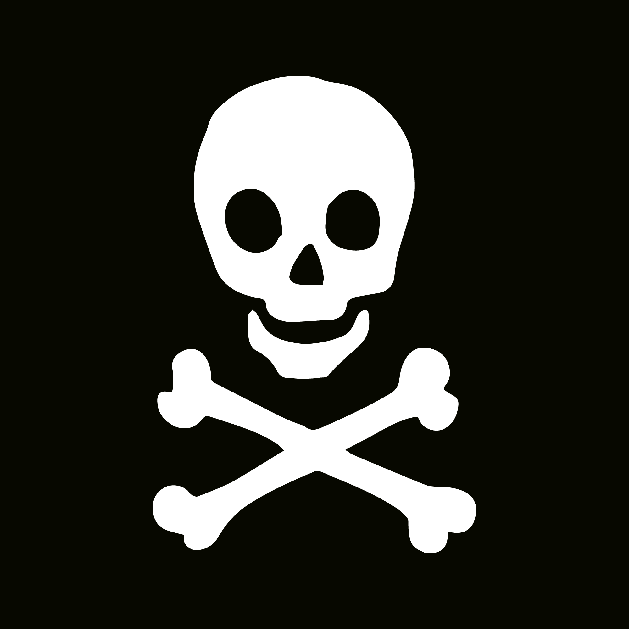 Glitter Tattoo Stencil - Skull and Crossbone