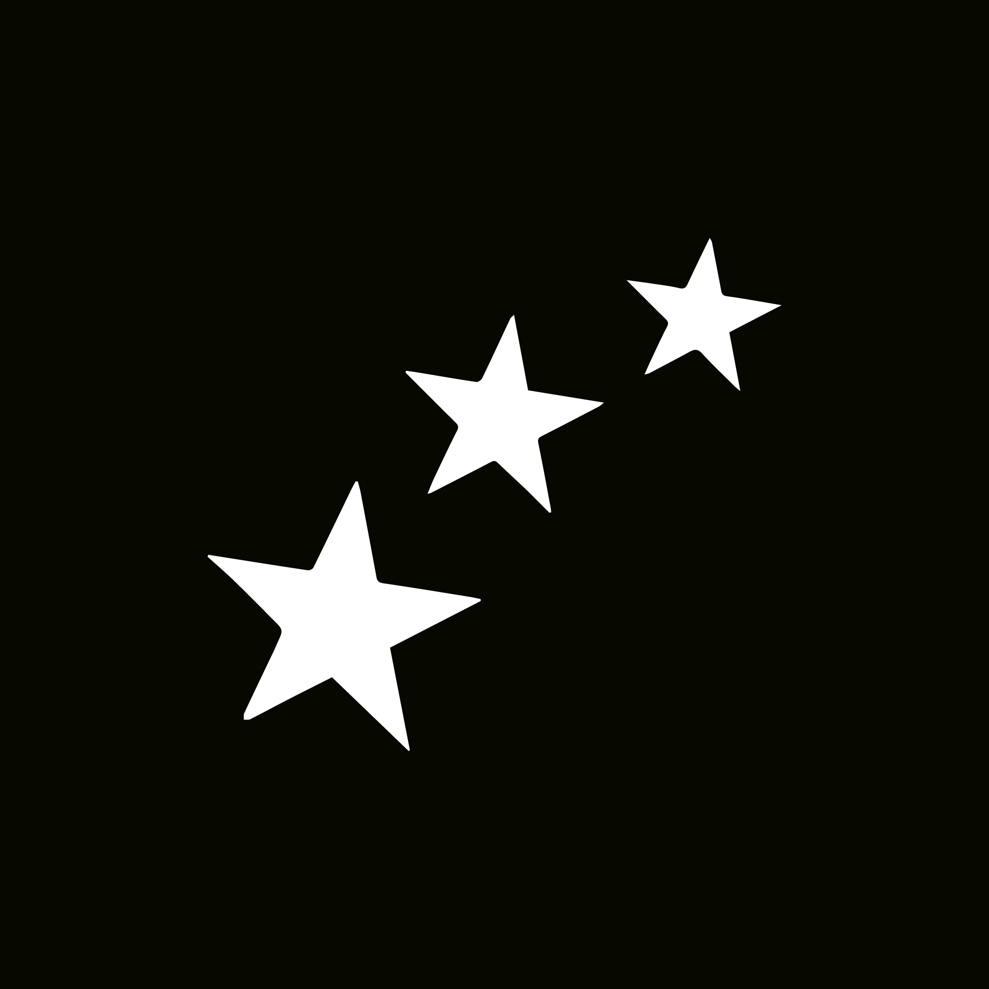 Glitter Tattoo Stencil - 3 Star Curve
