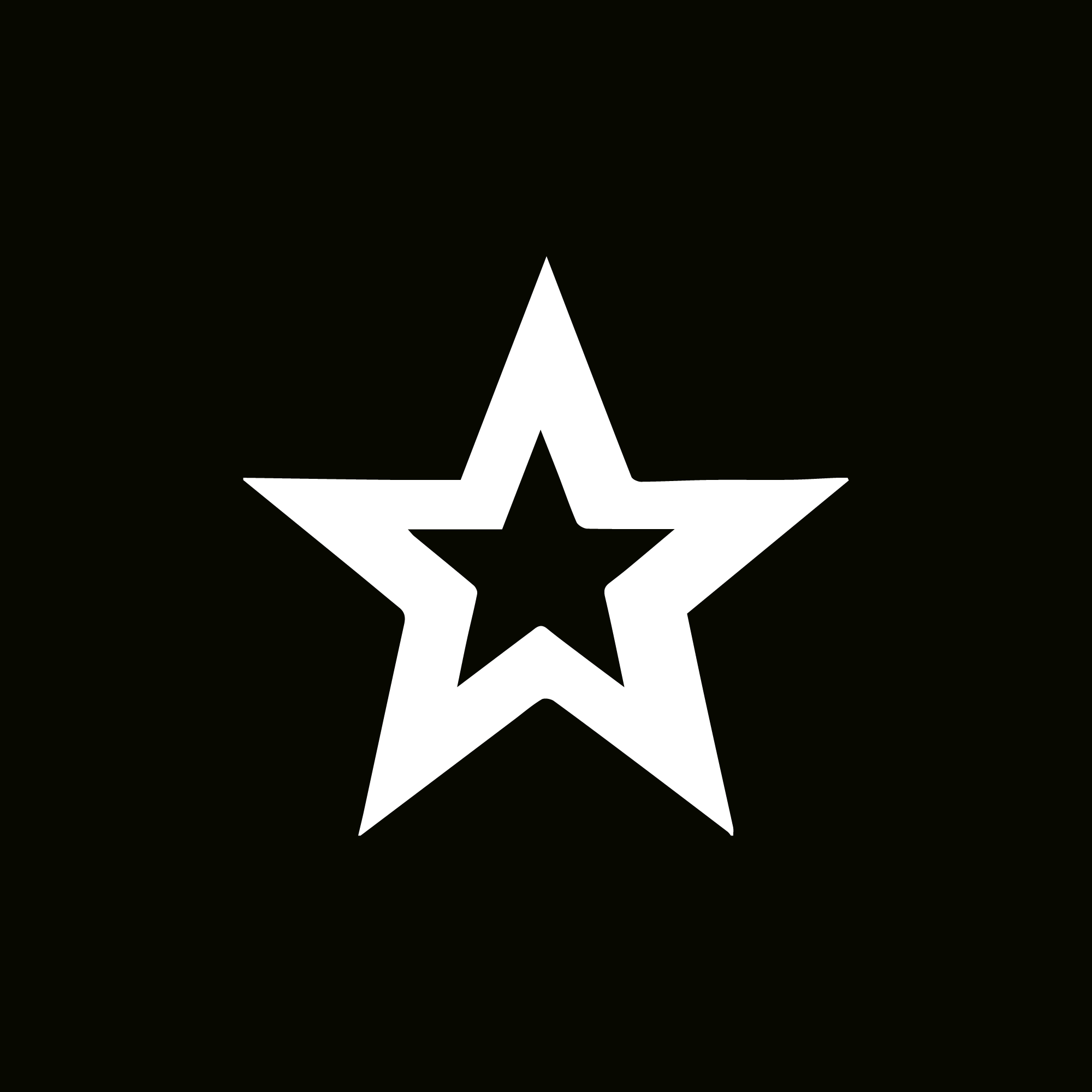 Glitter Tattoo Stencil - Star in Star - Small