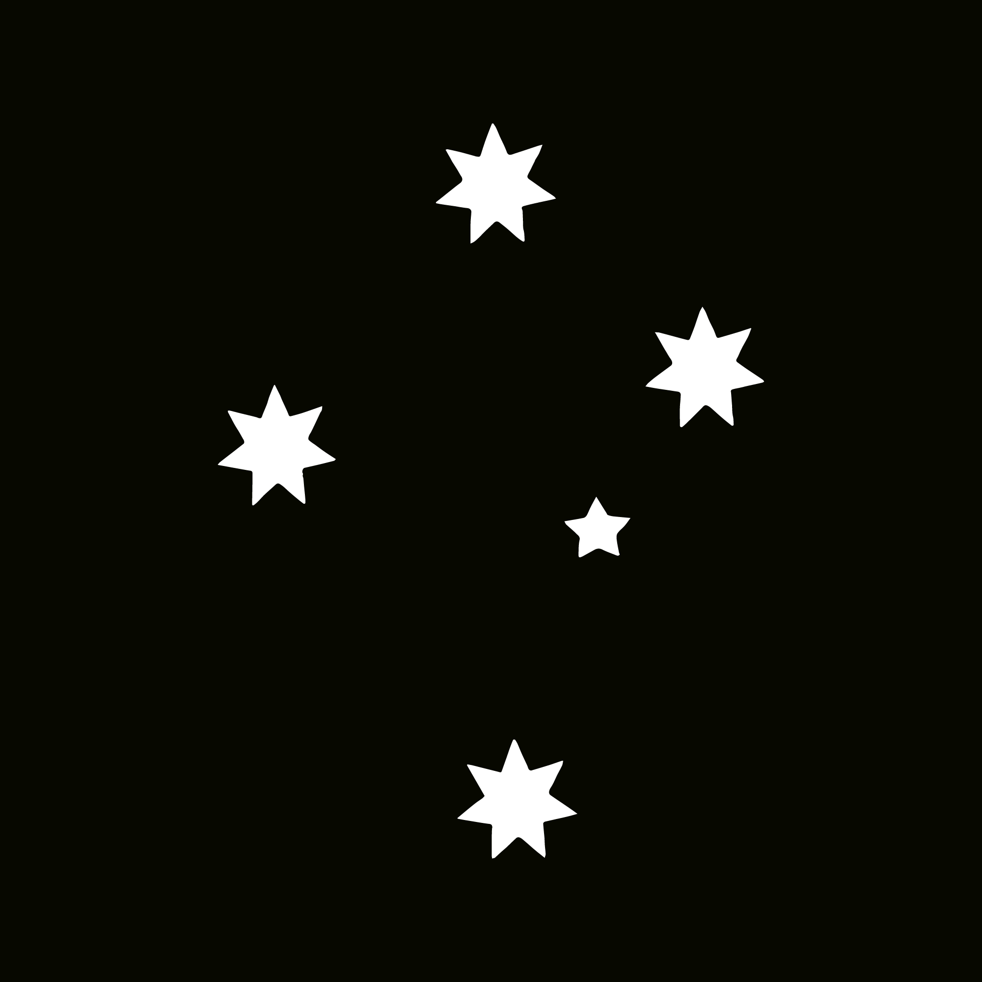 Glitter Tattoo Stencil - Southern Cross