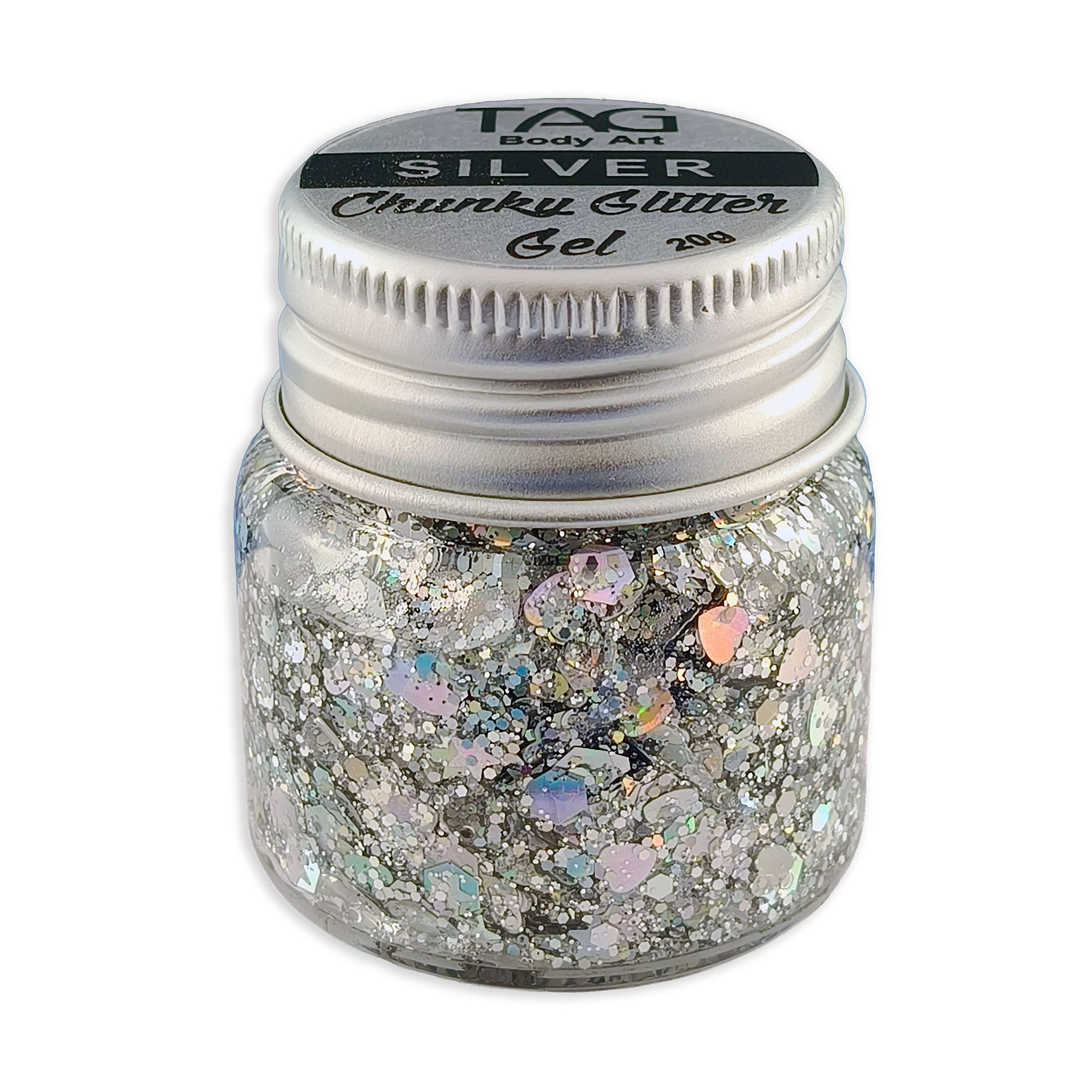 Silver Chunky Glitter Gel