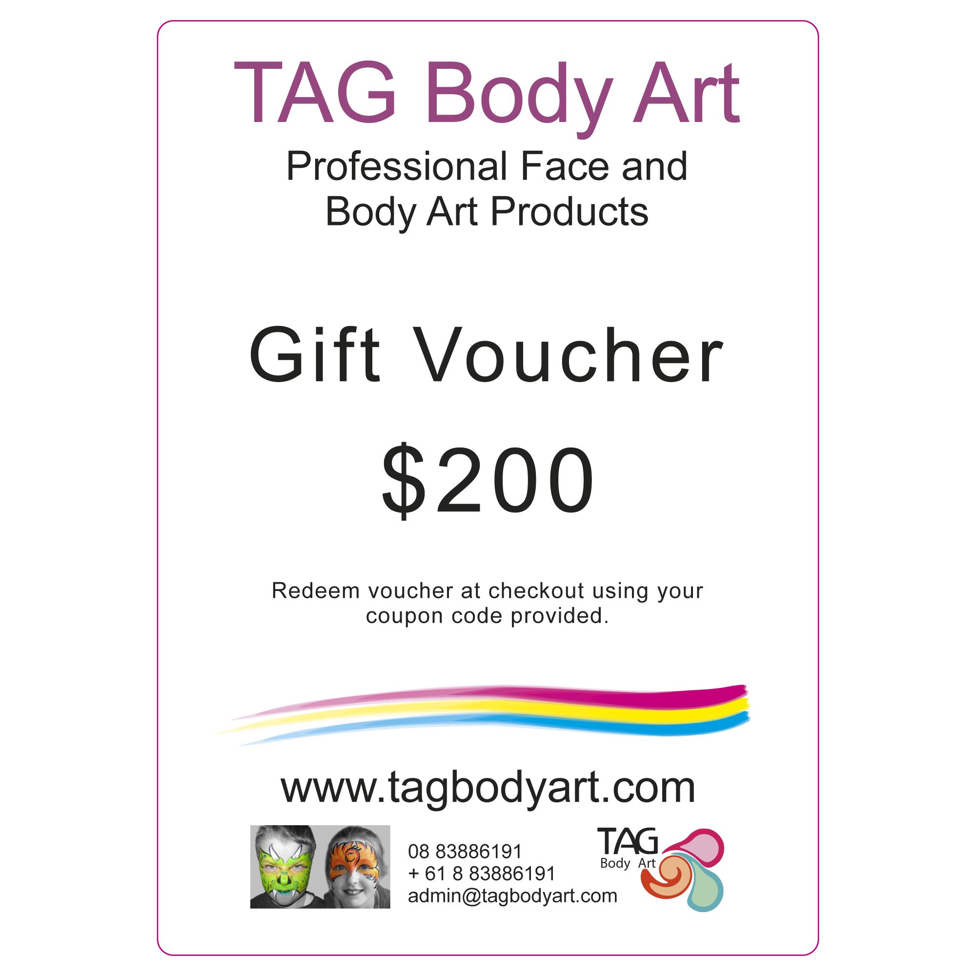 TAG Body Gift Voucher