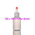 BULK - LDPE Boston Round Puffer Bottle 15ml x 100